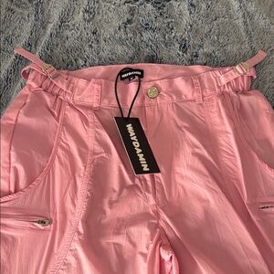 WAYDAMIN Pink Straight Leg Pants